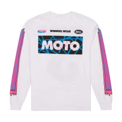 Apparel & More-Bell Helmets Death Spray Moto-3 Long Sleeve T-Shirt White