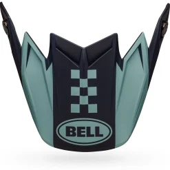 Visors-Bell Helmets Moto-9 Flex Visor Breakaway Matte Navy/Light Blue