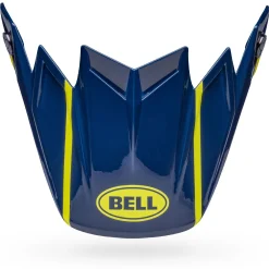 Visors-Bell Helmets Moto-9 Flex Visor Sprint Matte/Gloss Dark Blue/Hi-Viz Yellow