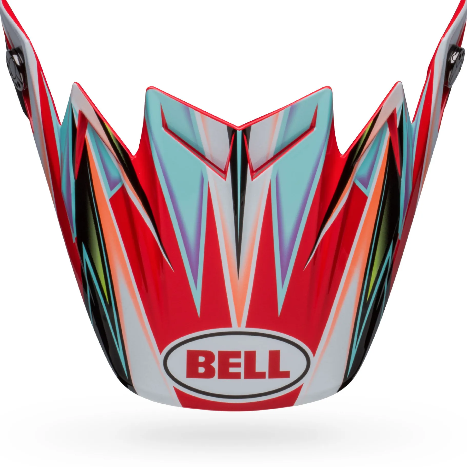 Visors-Bell Helmets Moto-9 Flex Visor Tagger Edge Gloss White/Aqua