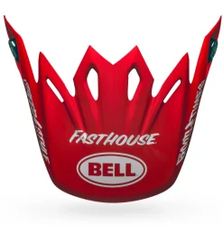 Visors-Bell Helmets Moto-9 Visor Fasthouse Signia Matte Red/White