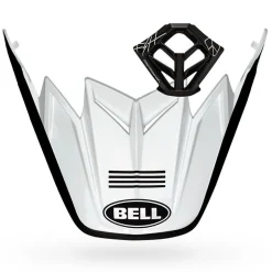 Visors-Bell Helmets Moto-9 Visor/Mouthpiece Kit Fasthouse 4-Stripe Matte White/Black