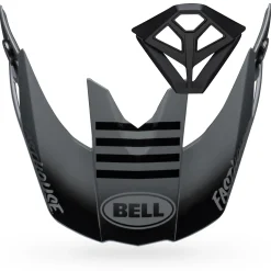 Visors-Bell Helmets Moto-10 Visor/Mouthpiece Kit Fasthouse BMF Matte/Gloss Gray/Black