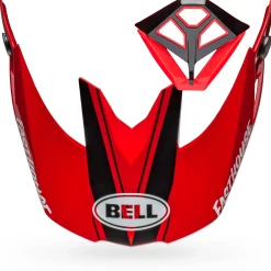 Visors-Bell Helmets Moto-10 Visor/Mouthpiece Kit Fasthouse DID 24 Gloss Red/Gold
