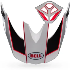 Visors-Bell Helmets Moto-10 Visor/Mouthpiece Kit Rhythm Gloss White/Black