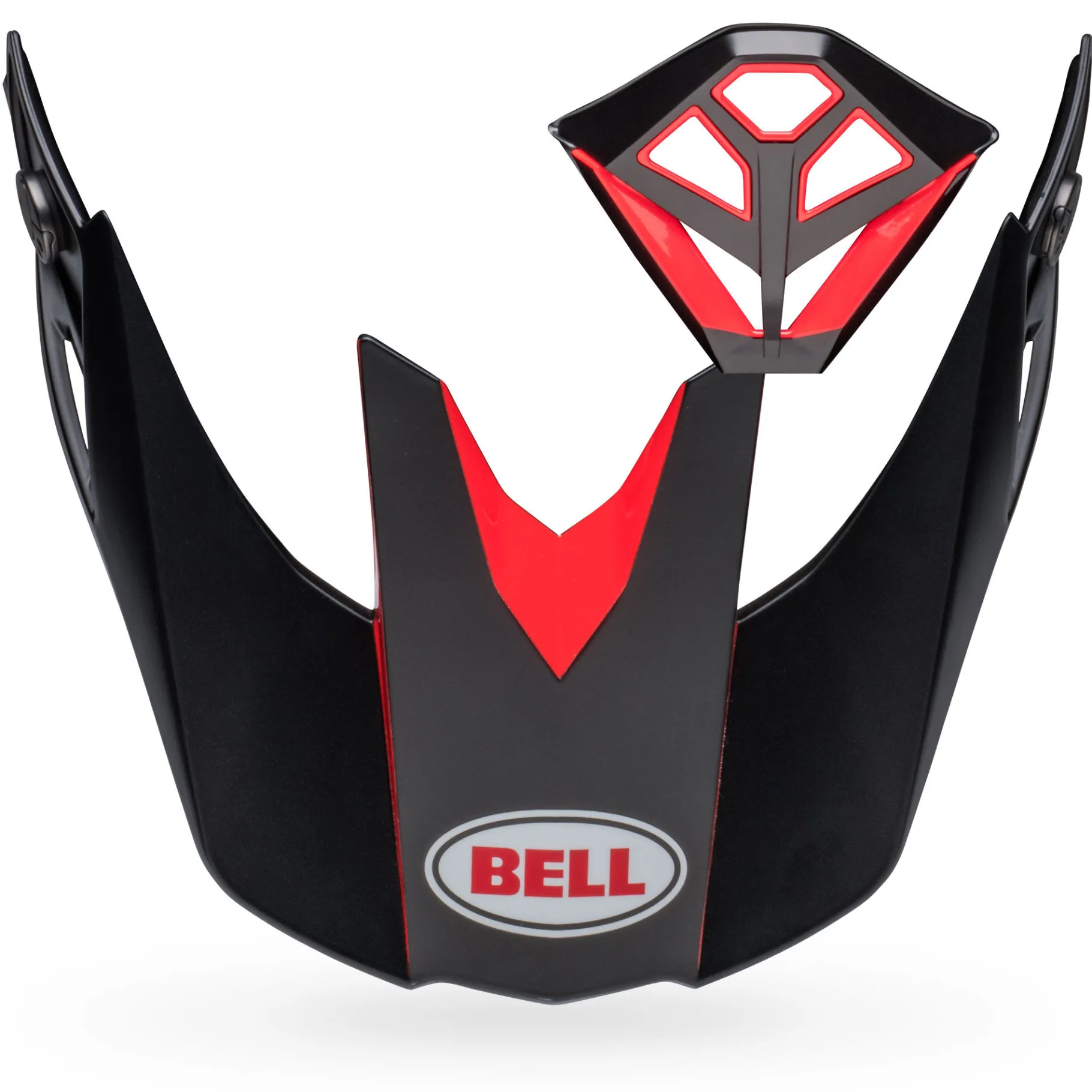 Visors-Bell Helmets Moto-10 Visor/Mouthpiece Kit Satin/Gloss Red/Black
