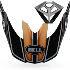 Visors-Bell Helmets Moto-10 Visor/Mouthpiece Kit Webb Marmont Gloss Black/Copper