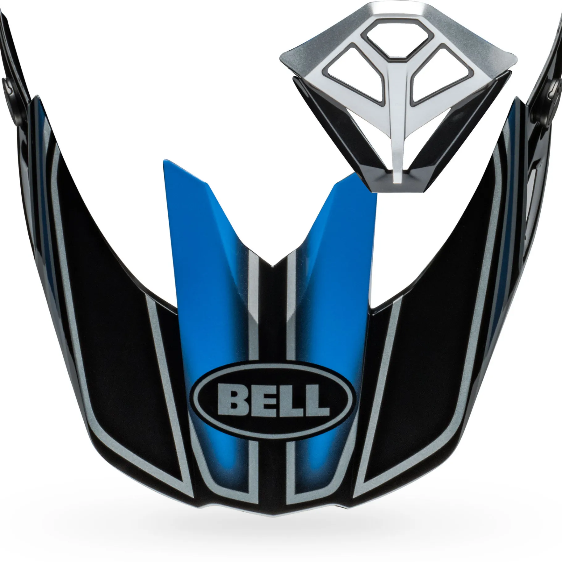 Visors-Bell Helmets Moto-10 Visor/Mouthpiece Kit Webb Marmont Gloss North Carolina Blue