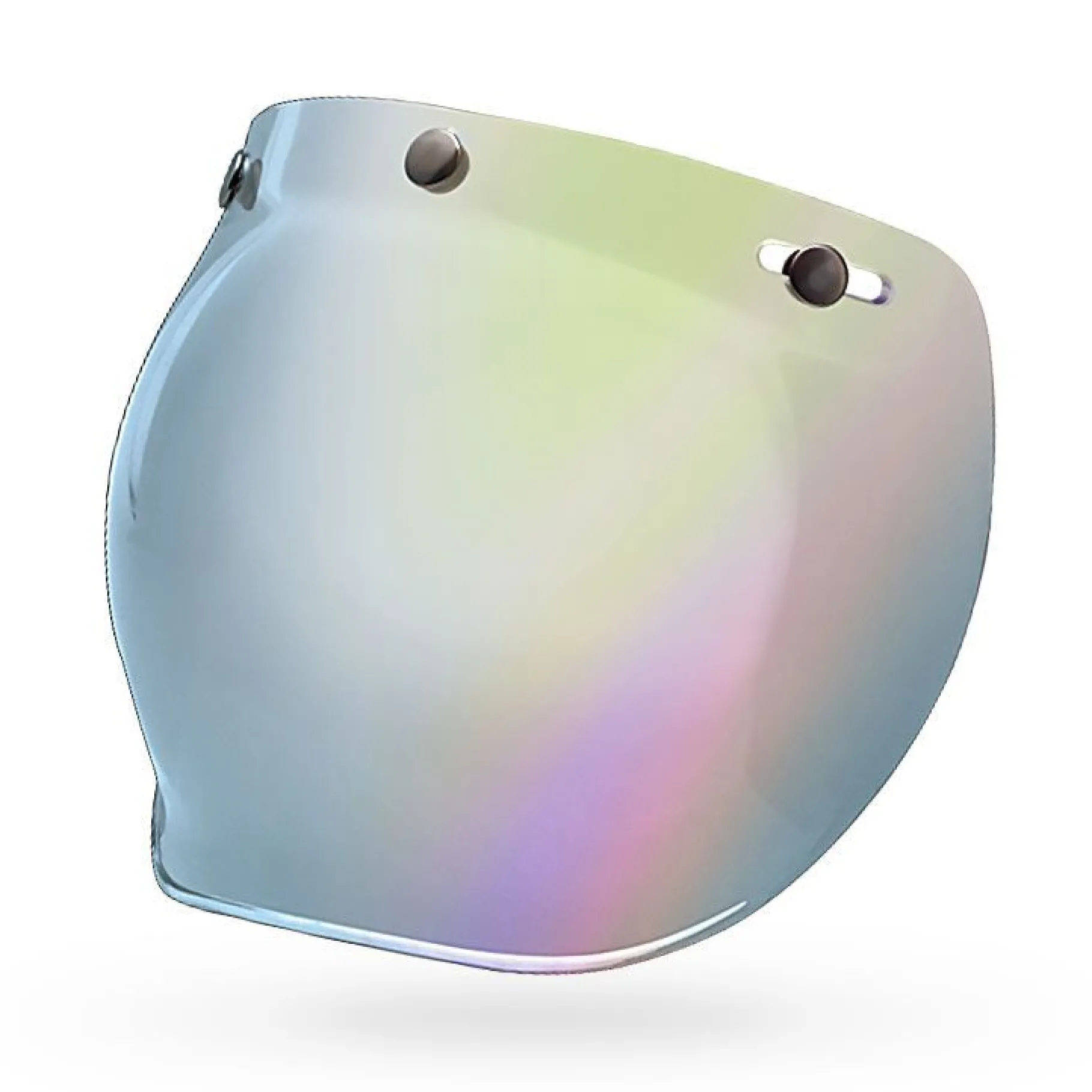 Shields-Bell Helmets 3-Snap Bubble Shield Silver Iridium