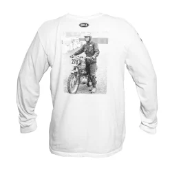 Apparel & More-Bell Helmets Steve McQueen Believe Long Sleeve T-Shirt White