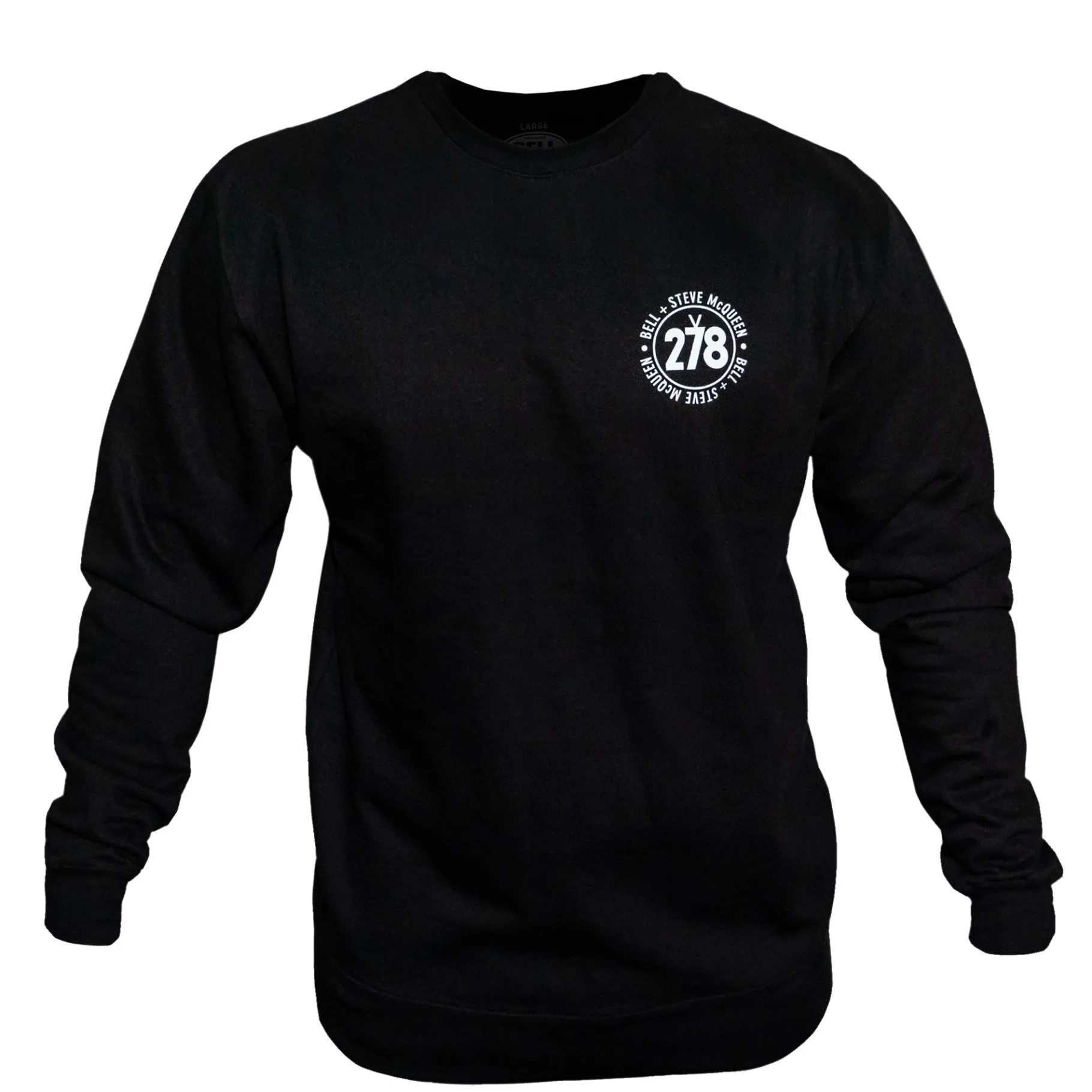 Apparel & More-Bell Helmets Steve McQueen Believe Long Sleeve Crewneck Sweatshirt Black