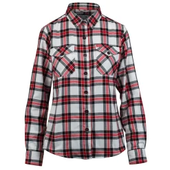 Apparel & More-Bell Helmets Women's Bell + Dixxon Long Sleeve Flannel Shirt White/Red/Black